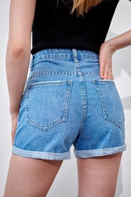 Шорты джинсовые женские с высокой посадкой