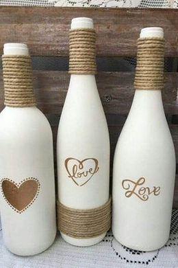 Дизайн бутылок на свадьбу
