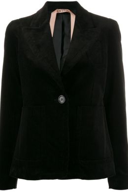 Черный вельветовый пиджак