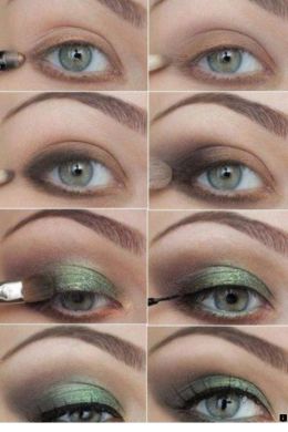 Повседневный макияж для зеленых глаз