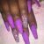 Фиолетовые блестящие ногти