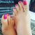 Розовые ногти на ногах