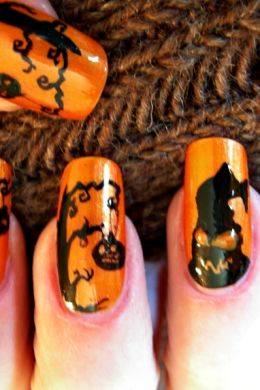 Хэллоуинские ногти