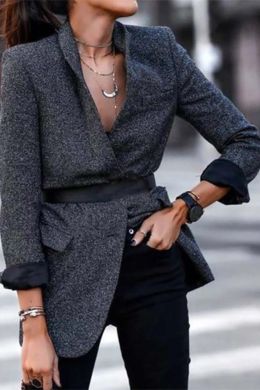 Черный пиджак женский