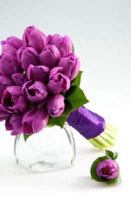 Свадебный букет из тюльпанов