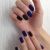 Темно синие короткие ногти