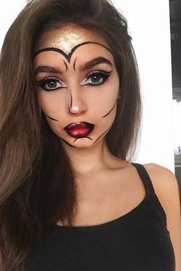 Несложный макияж на хэллоуин