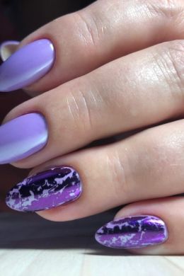 Фиолетовые ногти на руках