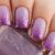Фиолетовый градиент на ногтях