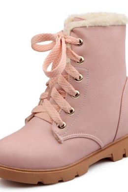 Розовые ботинки женские