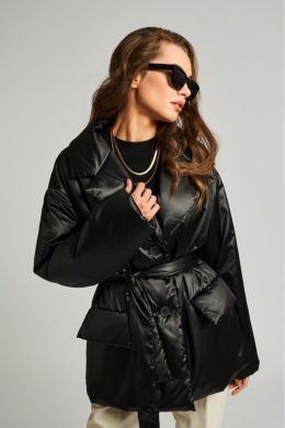 Черная куртка оверсайз женская