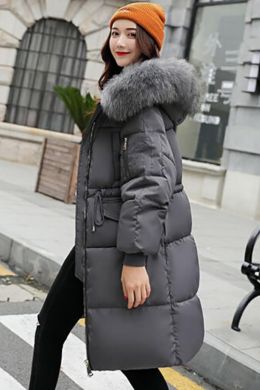 Черная зимняя куртка женская длинная