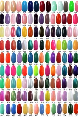 Цветовая гамма ногтей