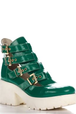 Зеленые ботинки женские