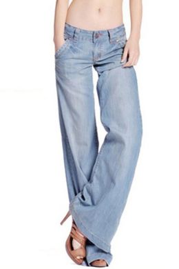 Широкие джинсы на низкой талии