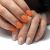 Оранжевые ногти квадрат
