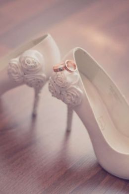 Свадебные туфли на толстом каблуке