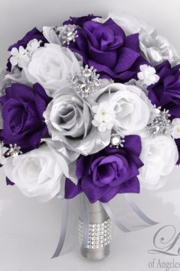 Фиолетовый букет невесты