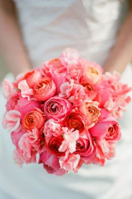 Букет невесты розовый