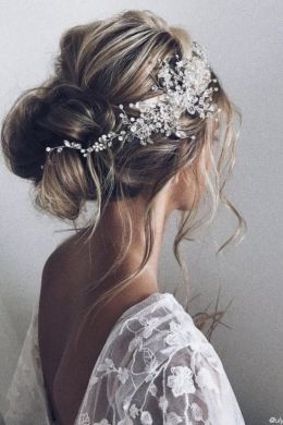Прическа невесты на длинные волосы