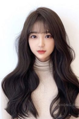 Корейская стрижка на длинные волосы