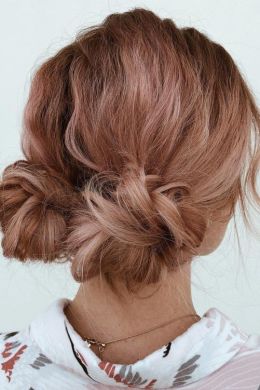Прическа рожки из волос