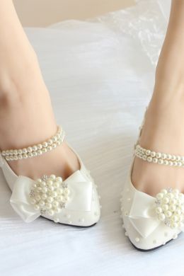 Свадебная обувь без каблука