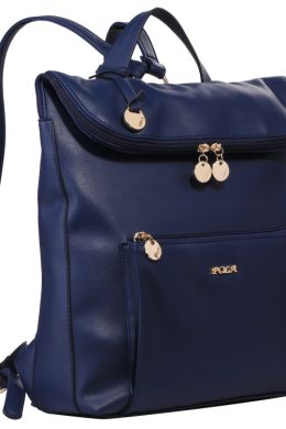 Рюкзак кожаный женский синий