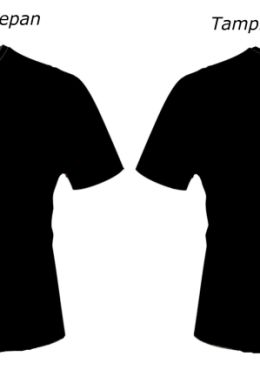 Черная футболка спереди и сзади