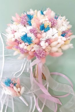 Свадебный букет сухоцветы