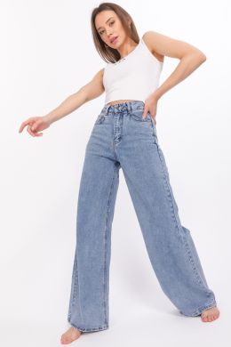 Широкие джинсы трубы женские