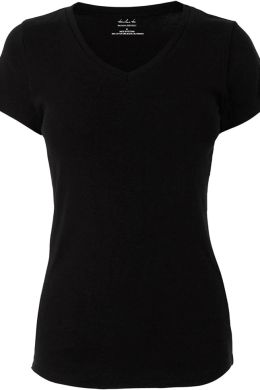 Черная базовая футболка женская