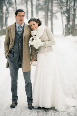 Свадебный образ невесты зимой
