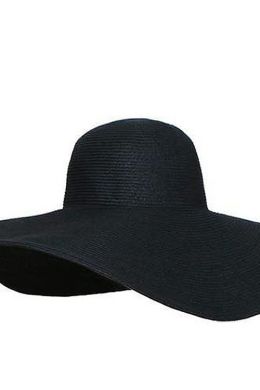 Черная широкополая шляпа