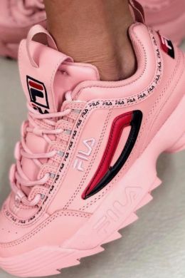 Ботинки с розовой подошвой