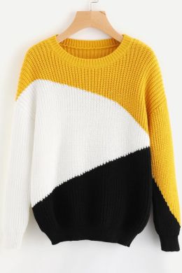 Цветной свитер женский