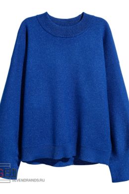 Ярко синий свитер женский