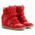Женские ботинки красного цвета