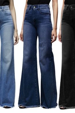 Широкие штаны джинсы женские