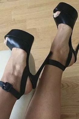 Черные туфли босоножки