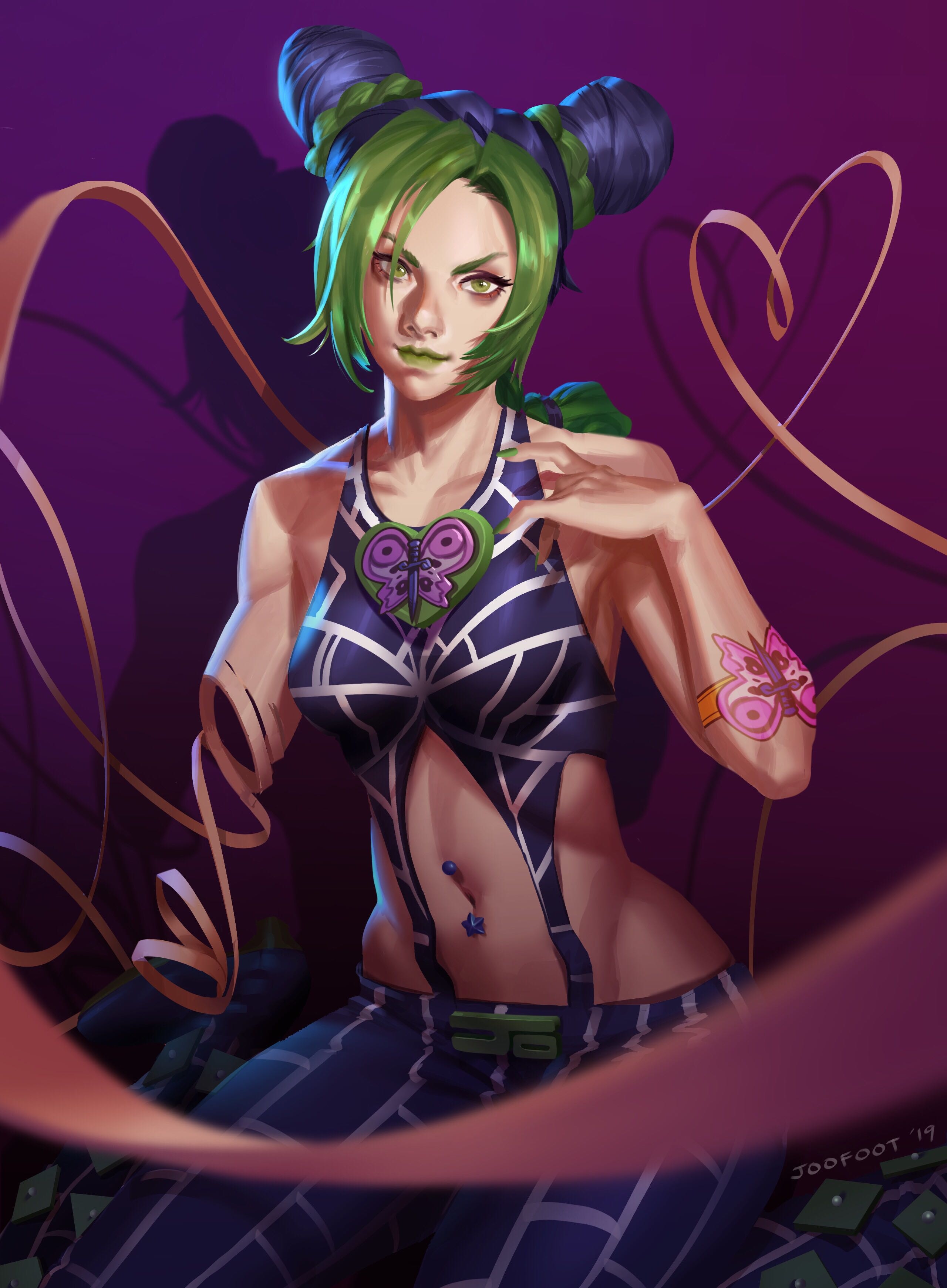 Jolyne nsfw. Джолин Куджо. Джолин Джоджо. Джо Джо Джолин Куджо. Джолин арт.