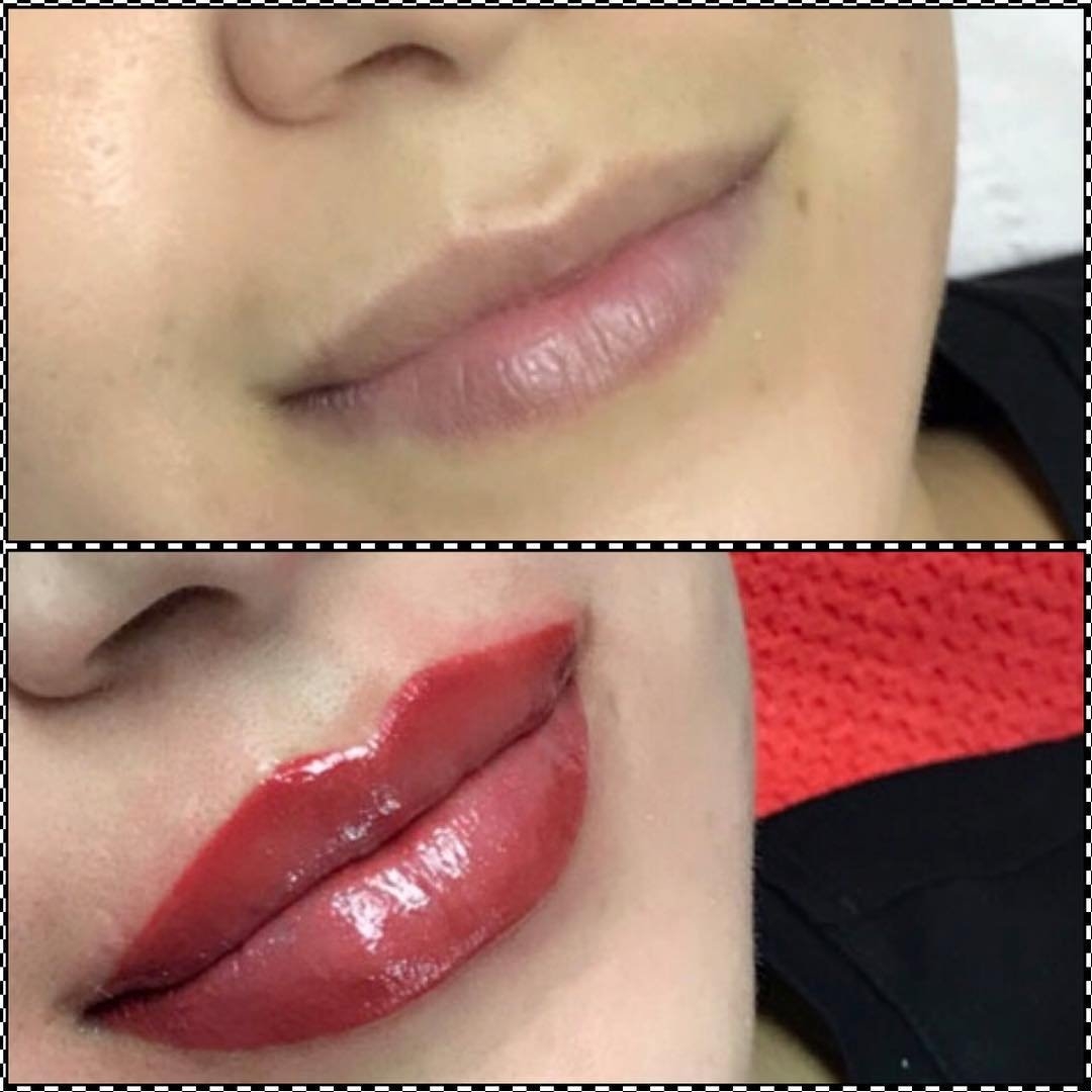 Татуаж или увеличение губ. Перманент эффект зацелованных губ. Перманент губ эффект зацелованных губ. Татуаж эффект зацелованных губ. Перманентный макияж губ до и после.