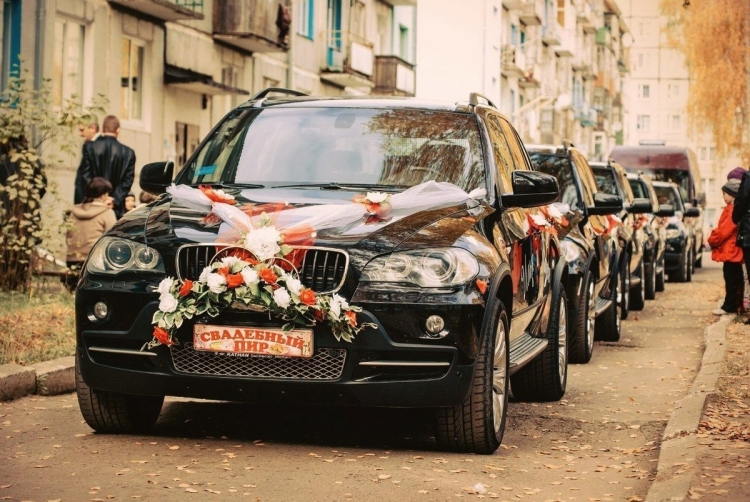 BMW x5 свадебный кортеж