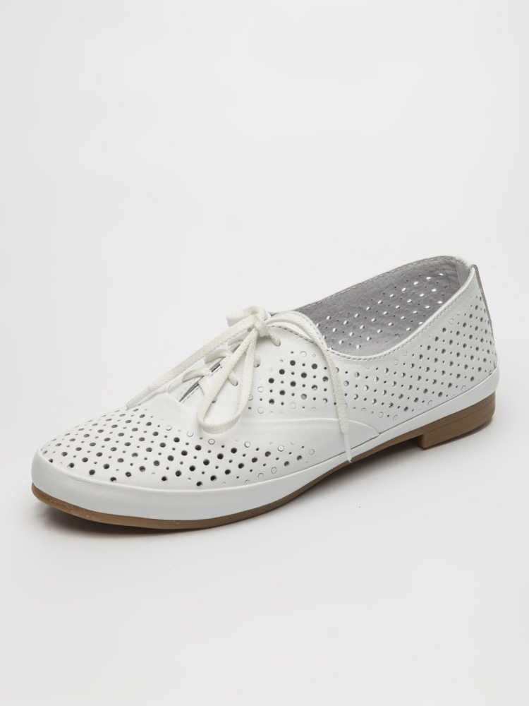 Перфорированные белые ботинки/туфли/кроссовки Ascalini