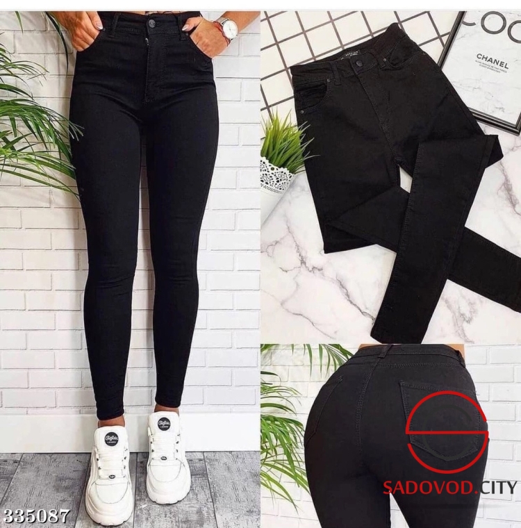 Черные узкие джинсы женские