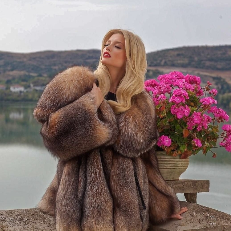 Lady in Fox fur Coat