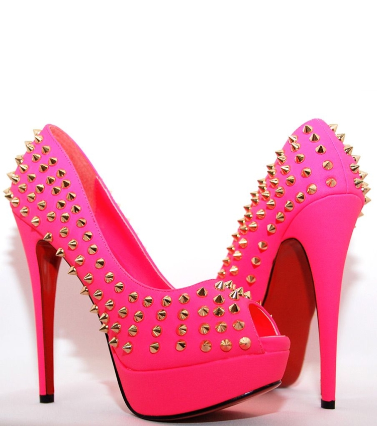 Туфли Fellini Neon Pink