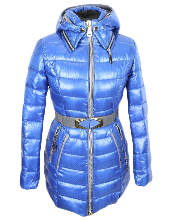 Куртка женская удлиненная синяя