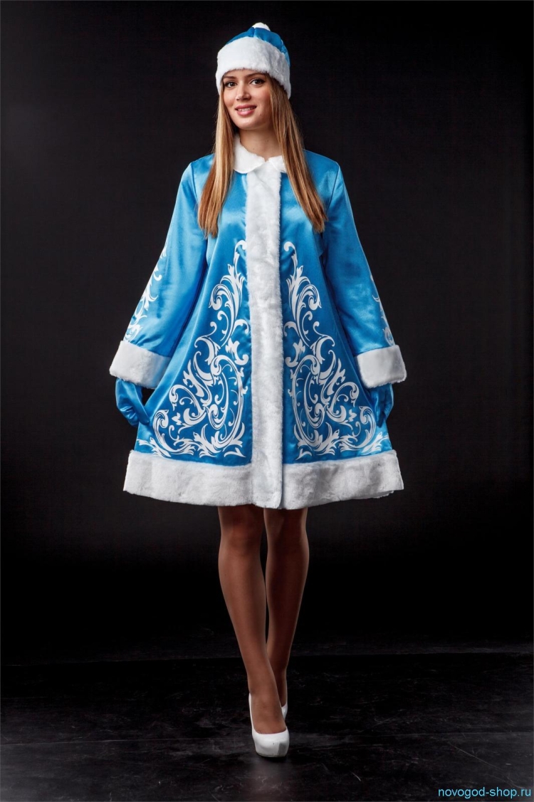 Карнавальный костюм "Снегурочка Амалия голубая