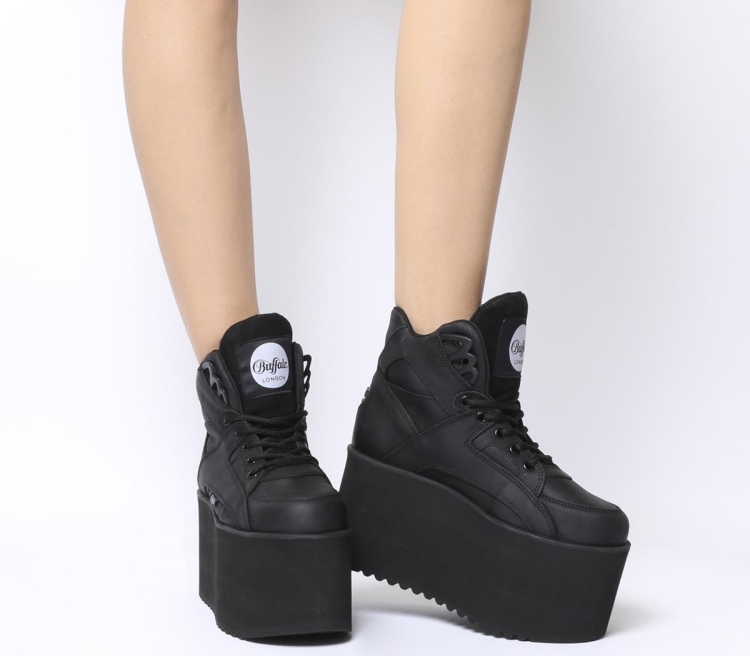 Чёрные кроссовки на высокой подошве 3 см женские 36 размер цена